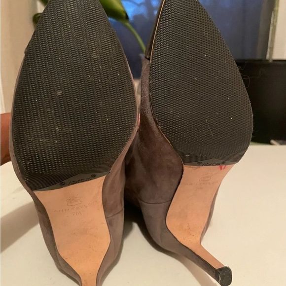 Ann Taylor Gray Suede/leather mid calf Boot - Picture 3 of 5